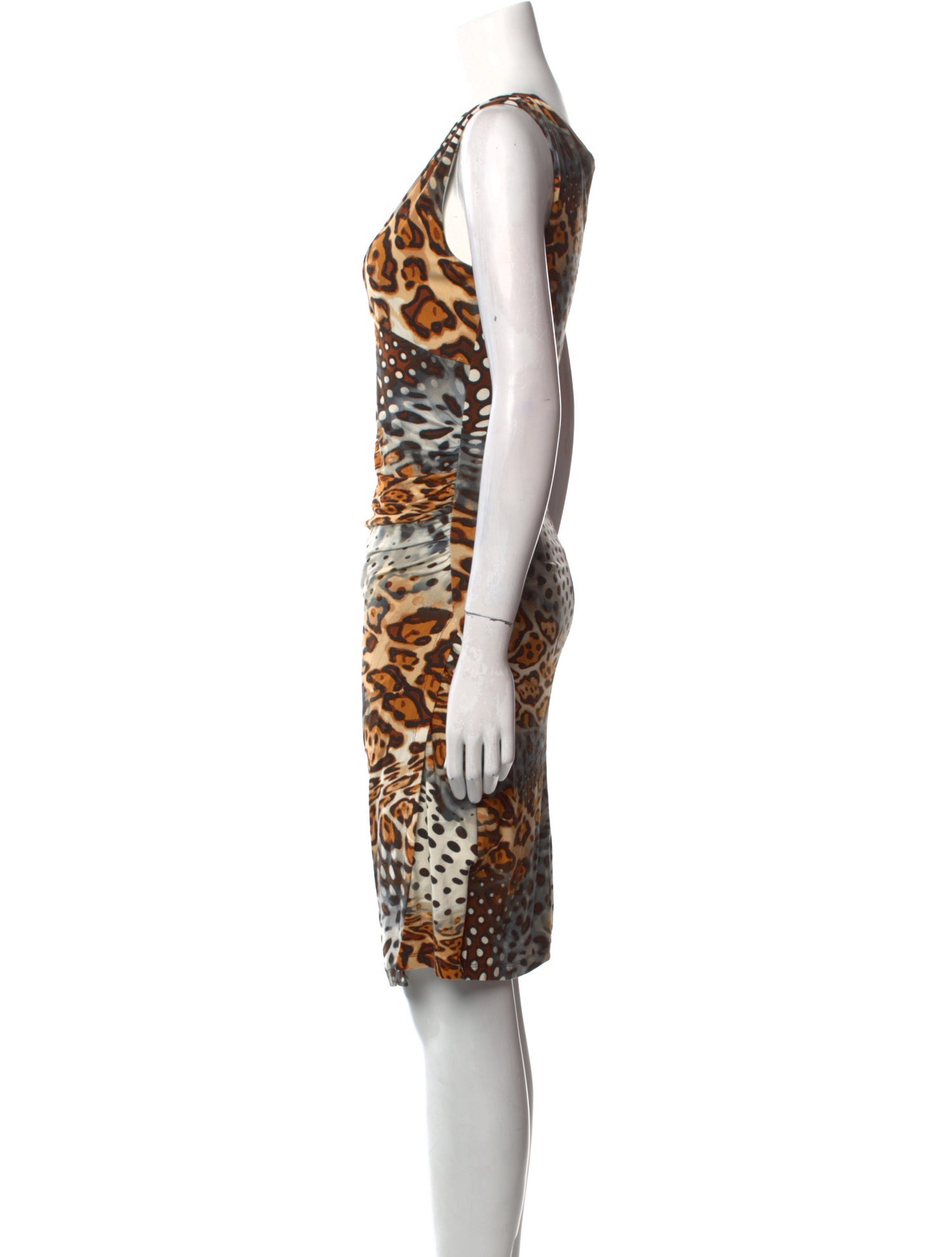 Javier Simorra Animal Print Knee-Length Dress