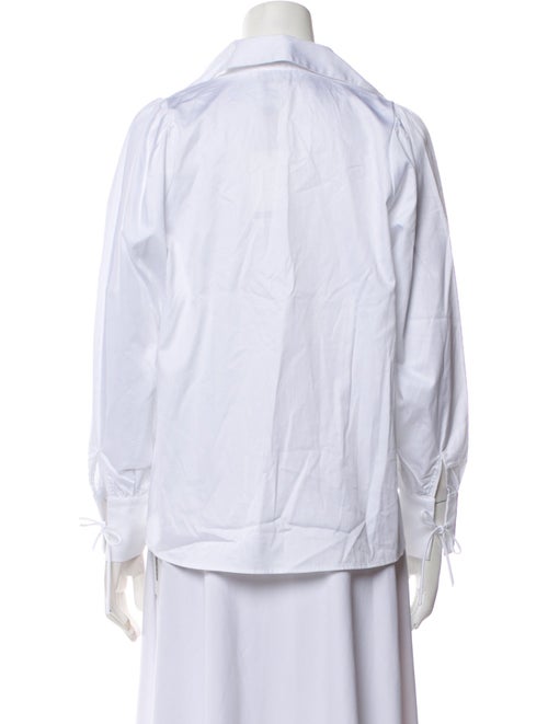 Javier Simorra V-Neck Long Sleeve Button-Up Top