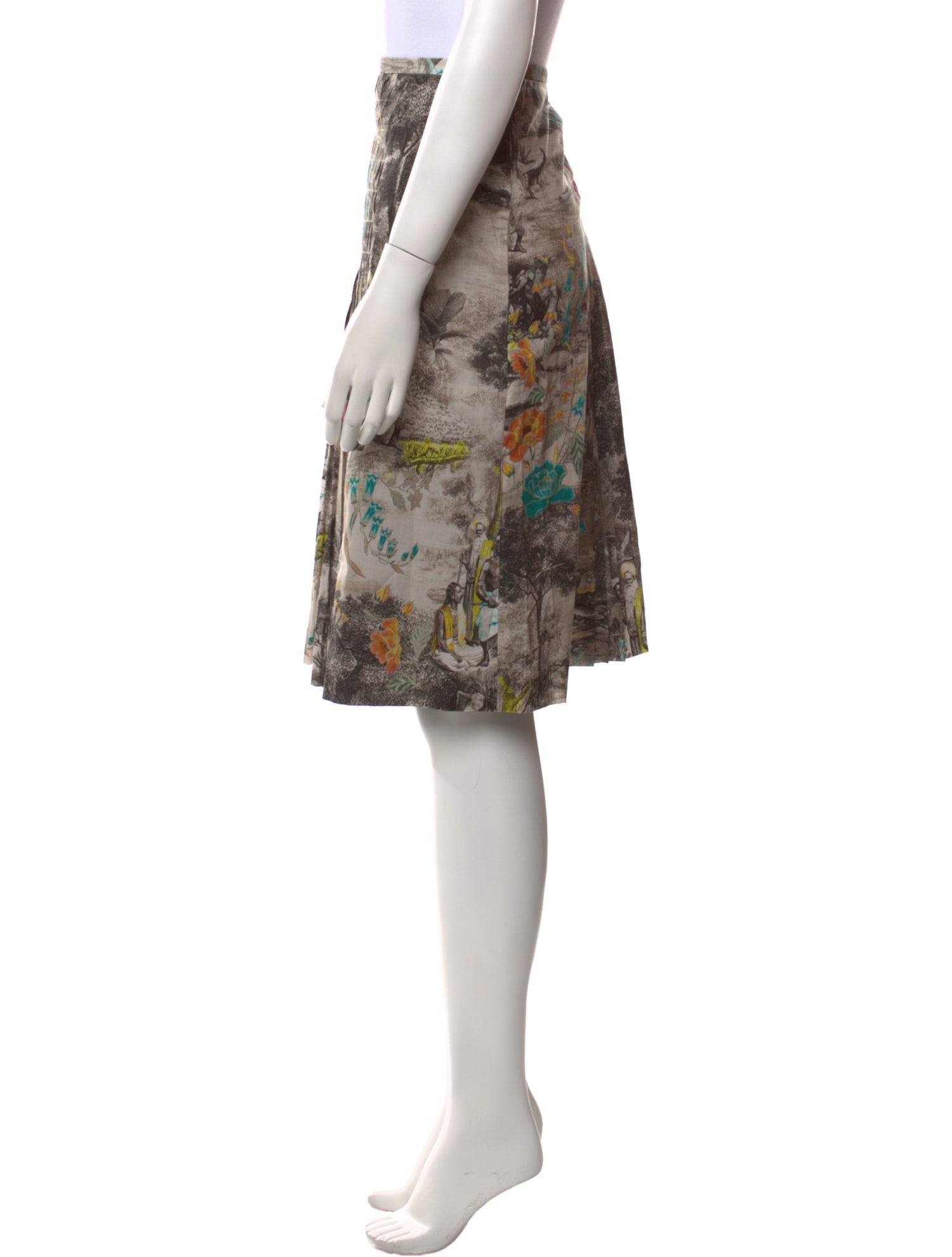 Javier Simorra Printed Knee-Length Skirt
