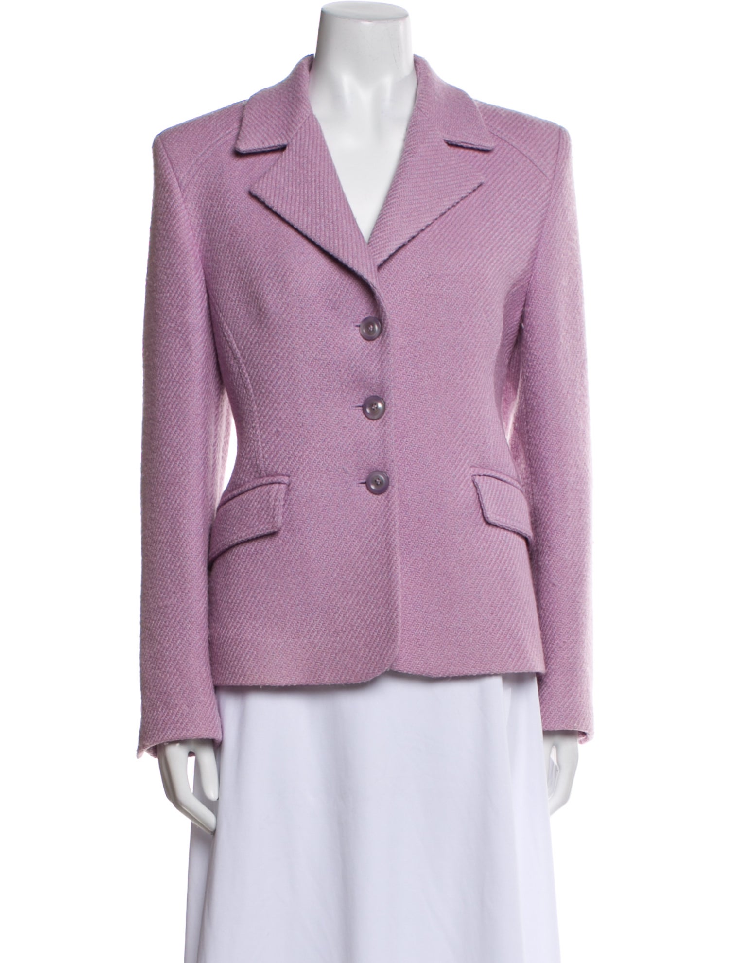 Javier Simorra Wool Tweed Pattern Blazer