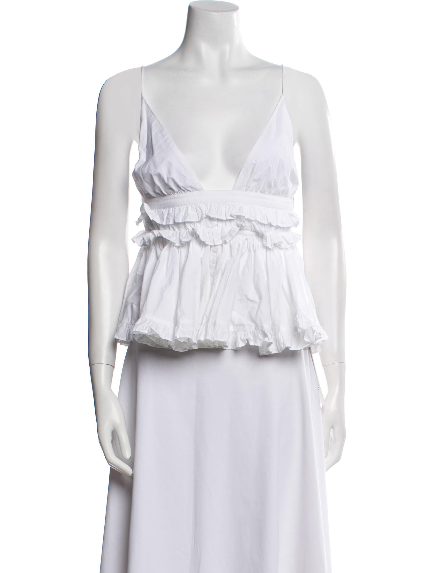 Joslin V-Neck Sleeveless Crop Top