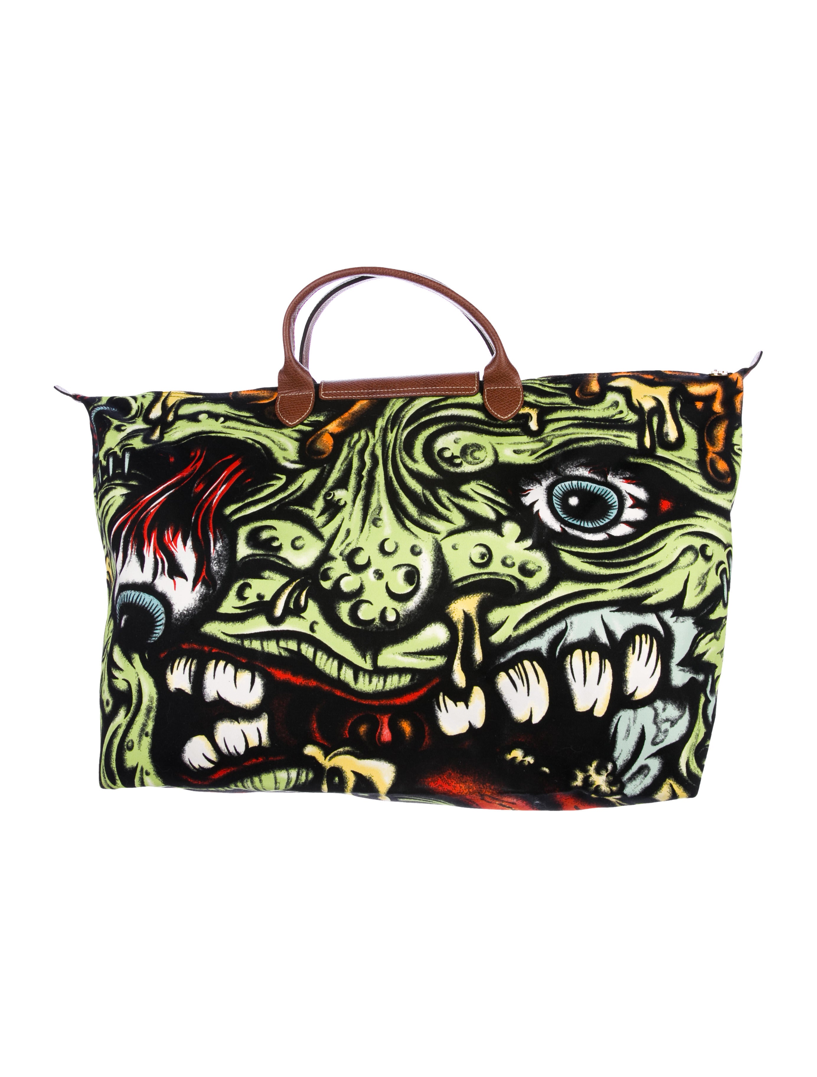 Jeremy Scott x Longchamp Le Pliage Madballs Tote - Green Totes
