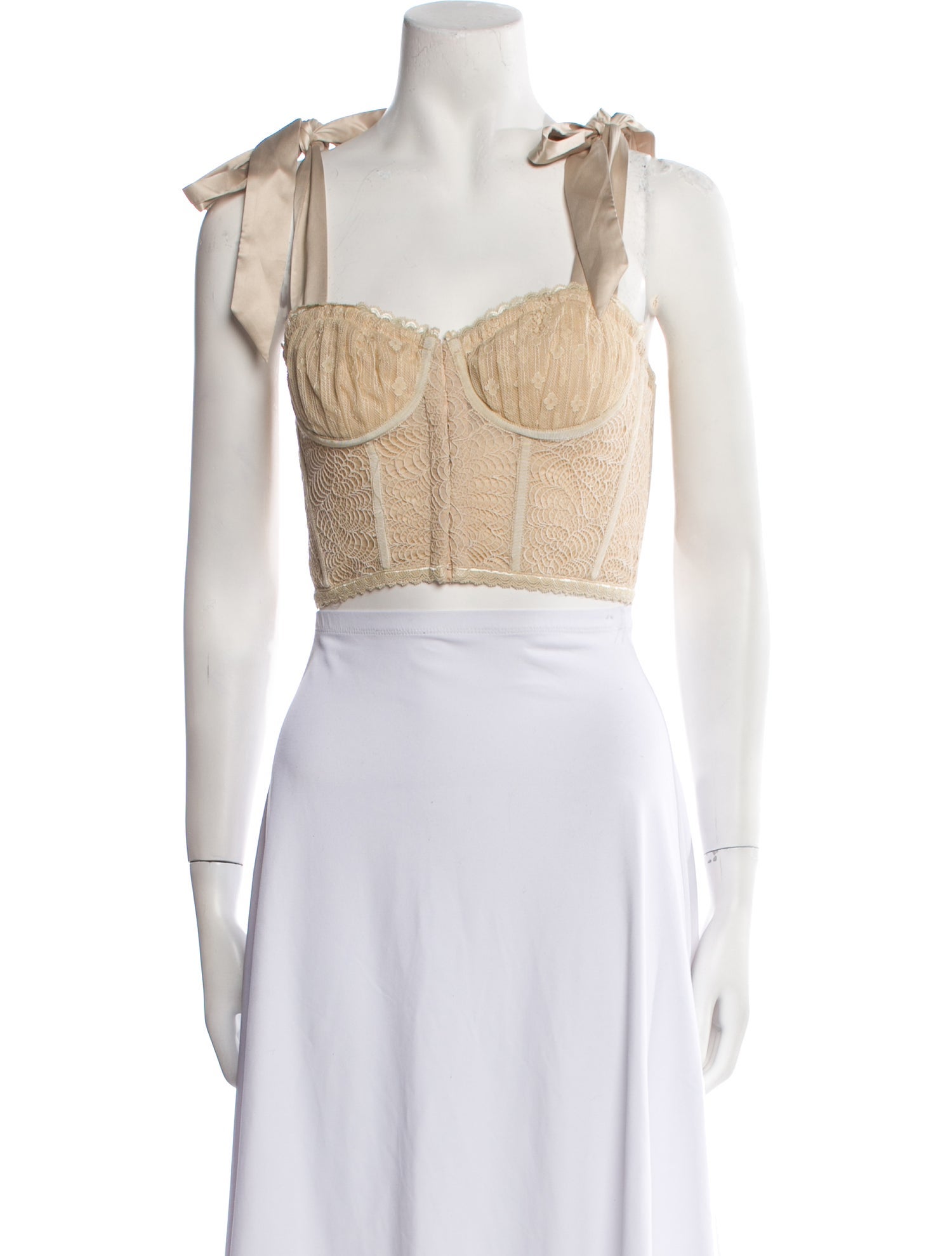 Jonathan Simkhai Night Night Nylon Patterned Crop Top