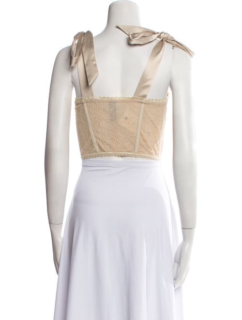 Jonathan Simkhai Night Night Nylon Patterned Crop Top