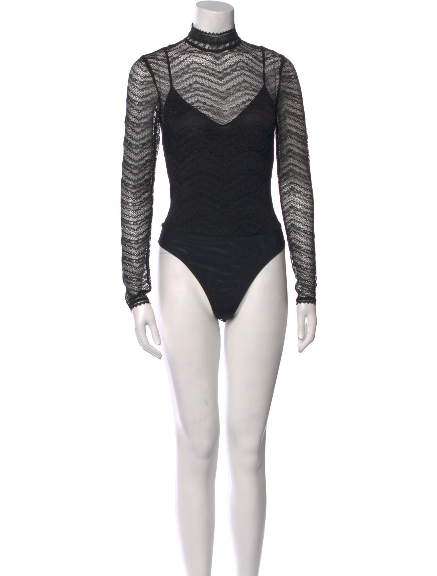 Jonathan Simkhai Night Night Nylon Turtleneck Bodysuit