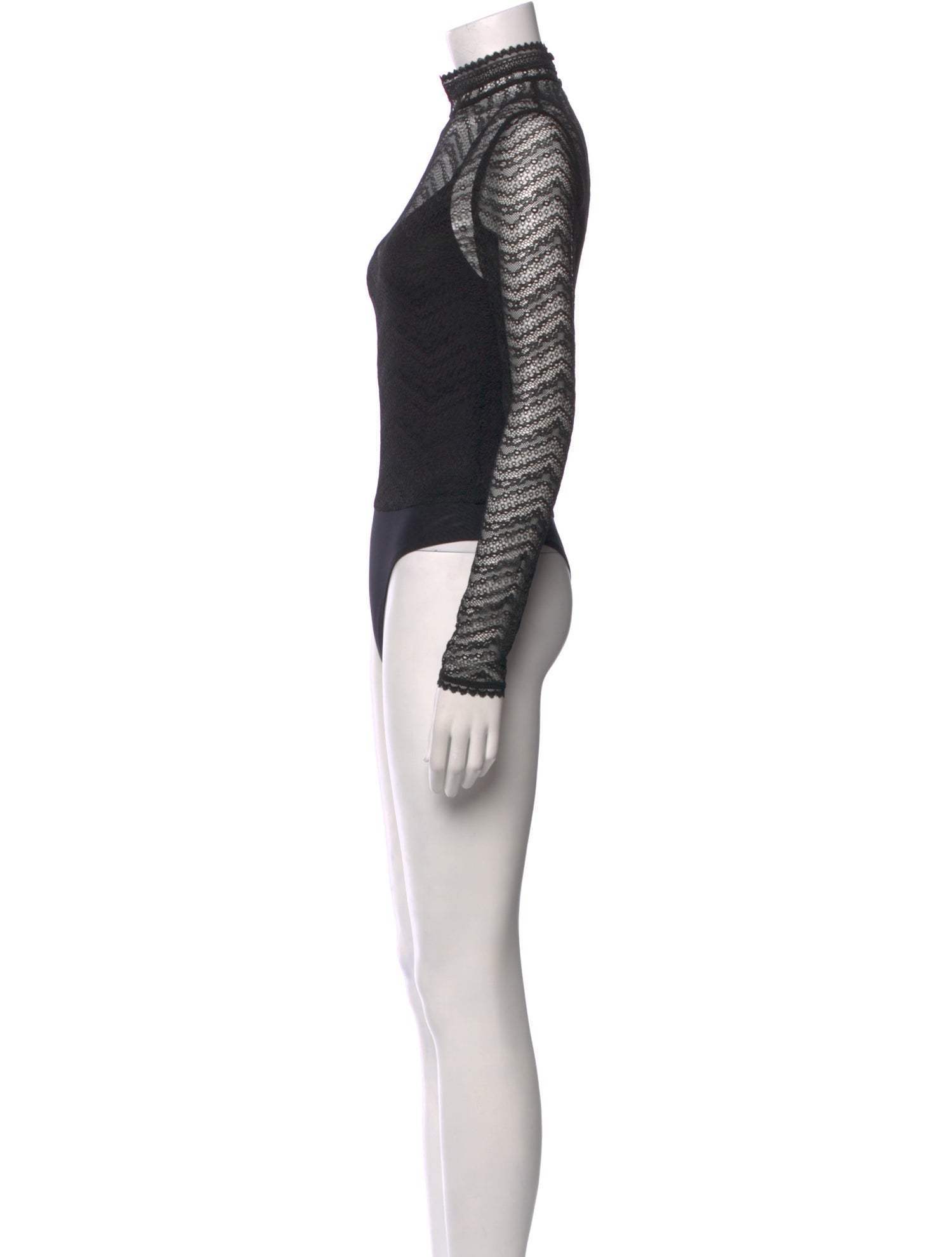 Jonathan Simkhai Night Night Nylon Turtleneck Bodysuit