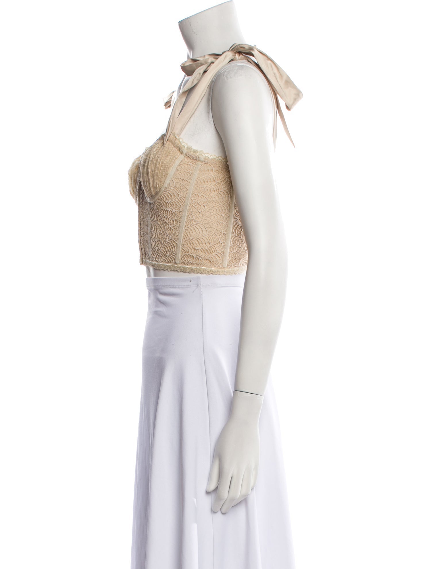 Jonathan Simkhai Night Night Nylon Patterned Crop Top