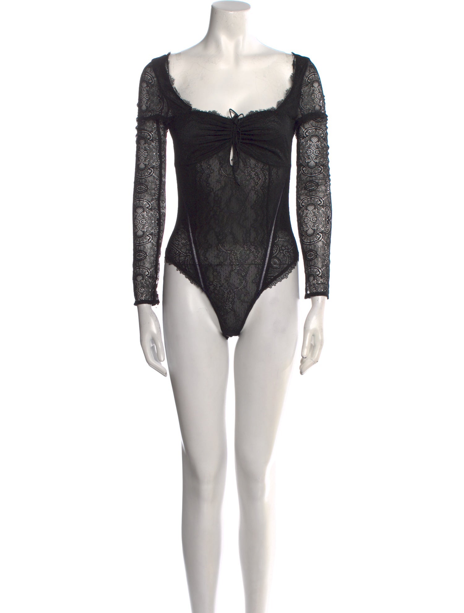 Jonathan Simkhai Night Night Nylon Scoop Neck Bodysuit