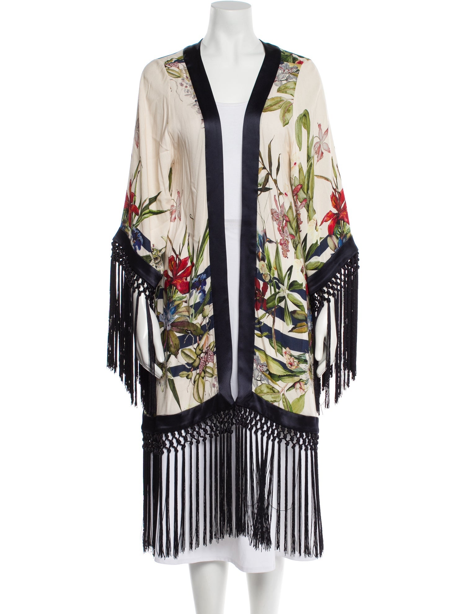 Tatjana Anika Printed Tassel Accents Robe w/ Tags