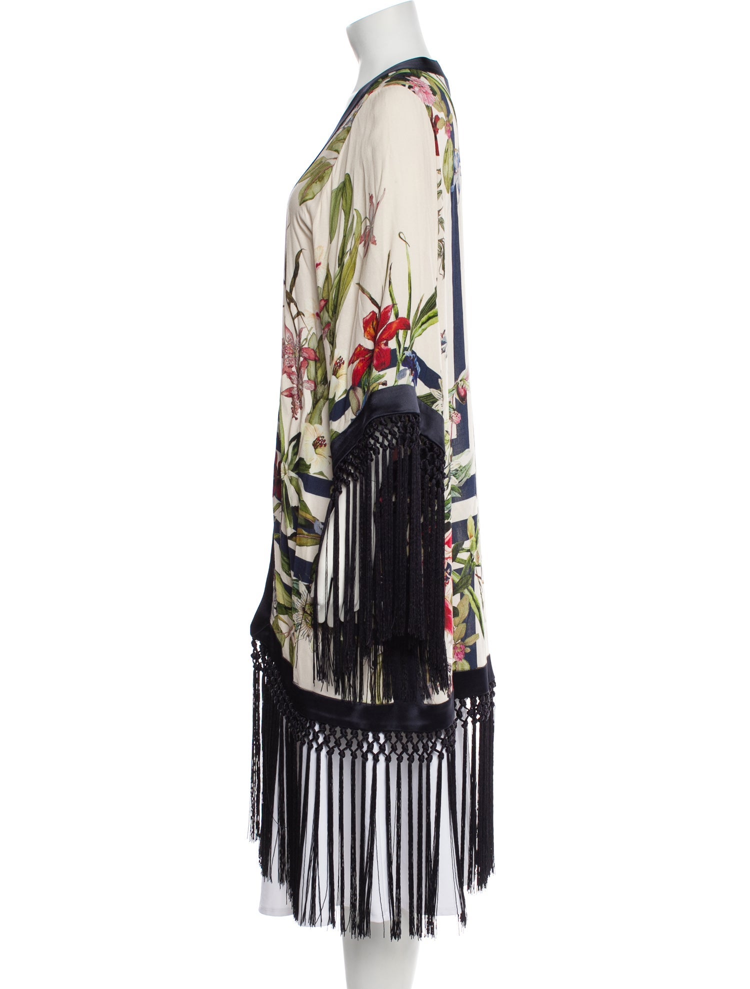 Tatjana Anika Printed Tassel Accents Robe w/ Tags