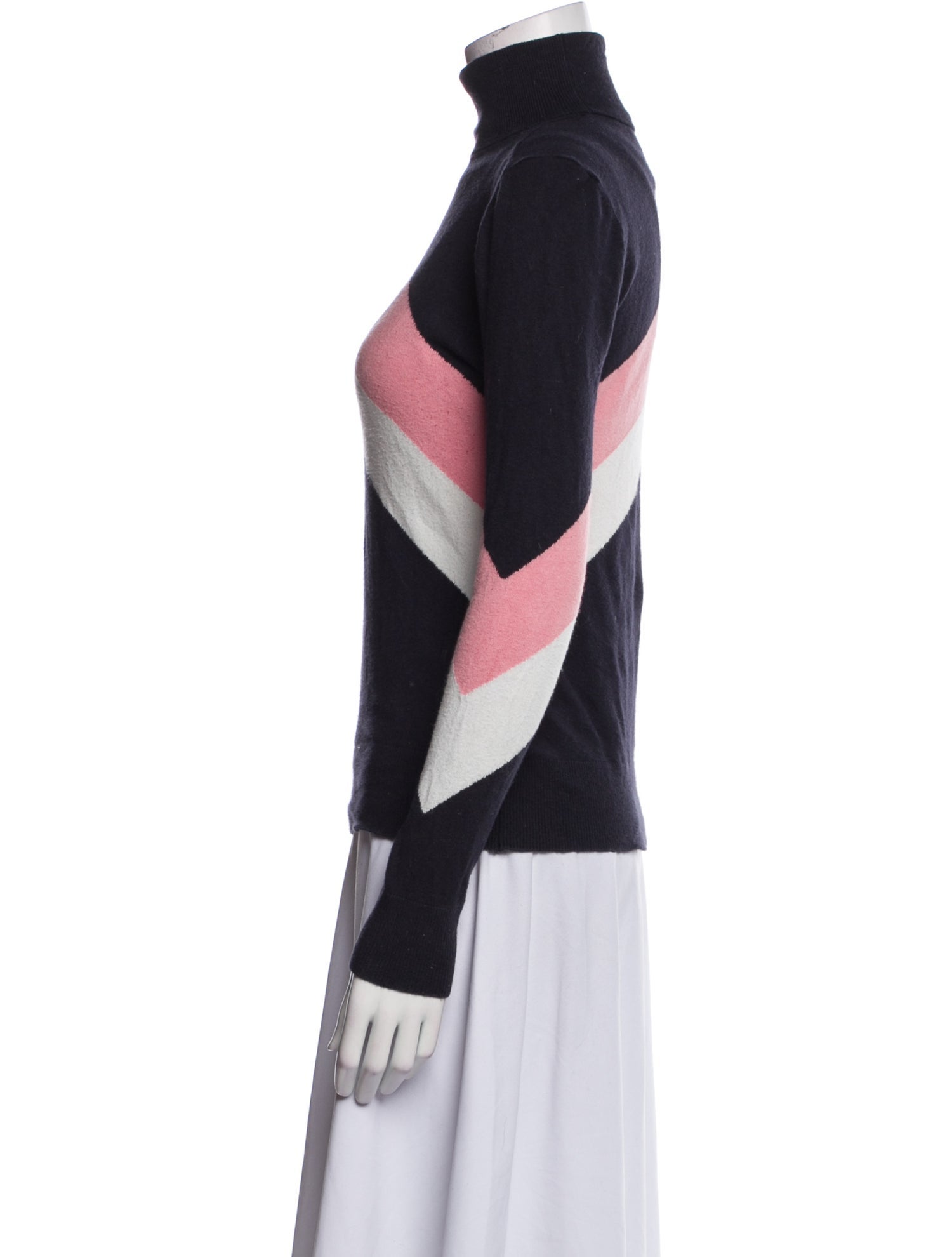 Joseph Tricot Striped Turtleneck Sweater