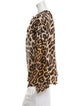 Just Cavalli Silk Leopard Print Blouse