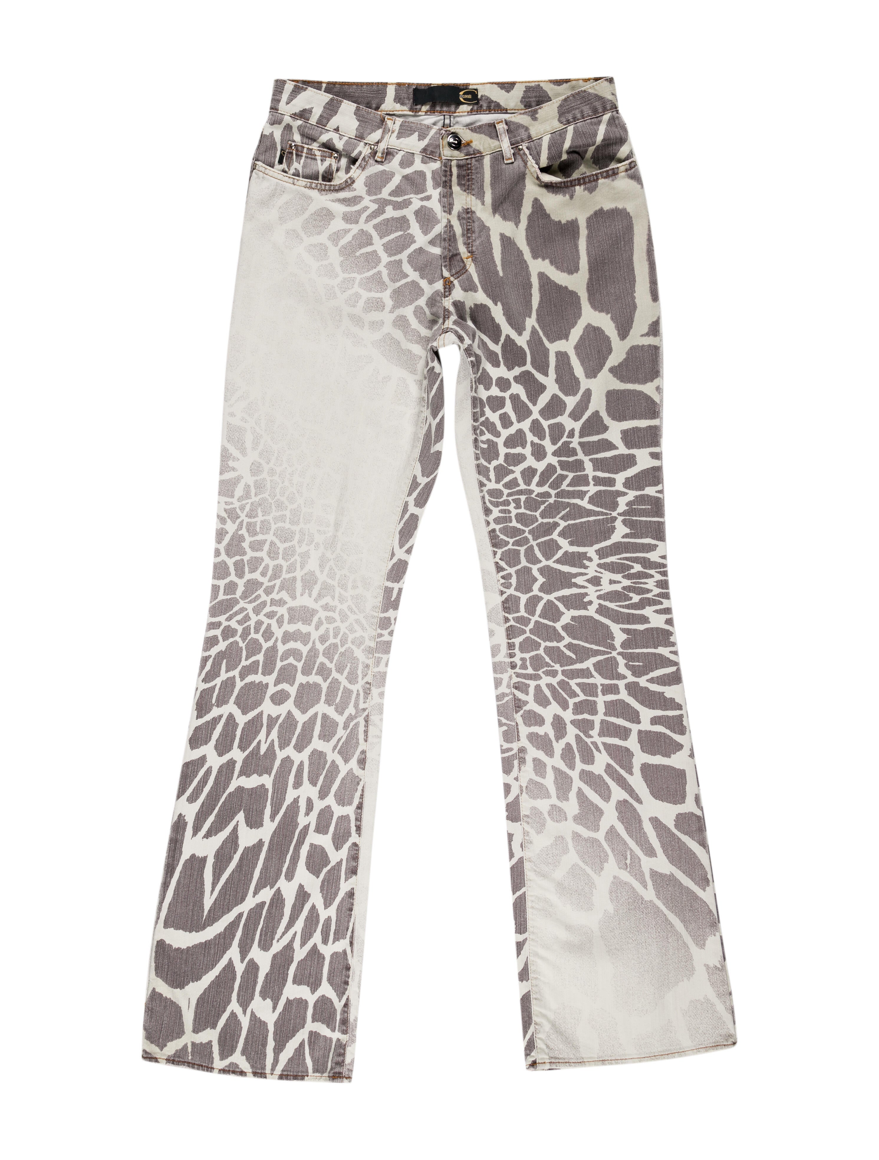 Just Cavalli Giraffe Print Bootcut Jeans Clothing WJU40211 The