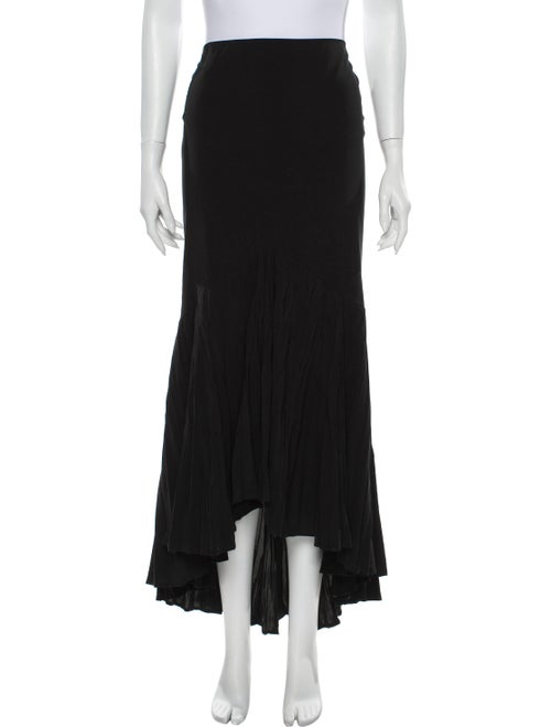 Just Cavalli Pleated Accents Long Skirt Black