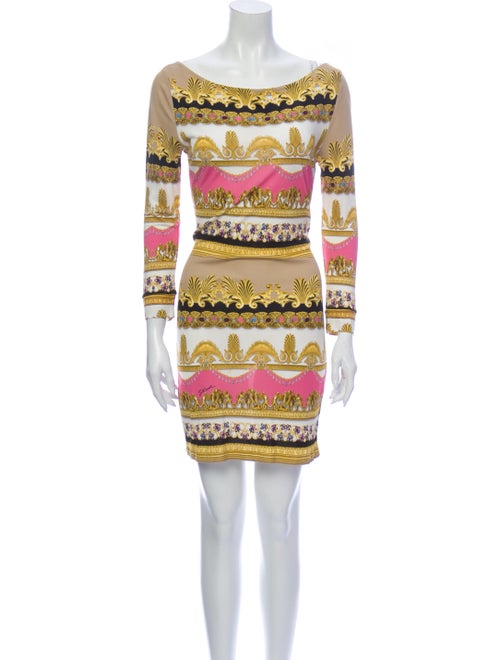 Just Cavalli Printed Mini Dress Gold