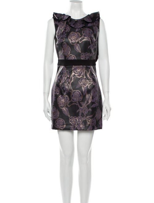 Just Cavalli Floral Print Mini Dress Black