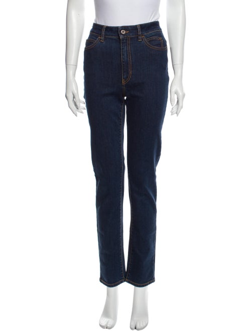 Just Cavalli High-Rise Straight Leg Jeans Blue