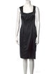 Just Cavalli Square Neckline Knee-Length Dress