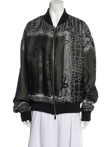 Just Cavalli Outerwear Animal Print Bomber Jacket Us40, It50 | L