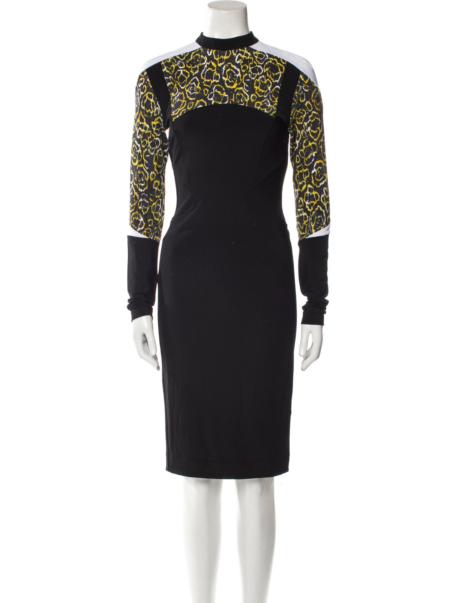 Just Cavalli Mock Neck Knee-Length Dress