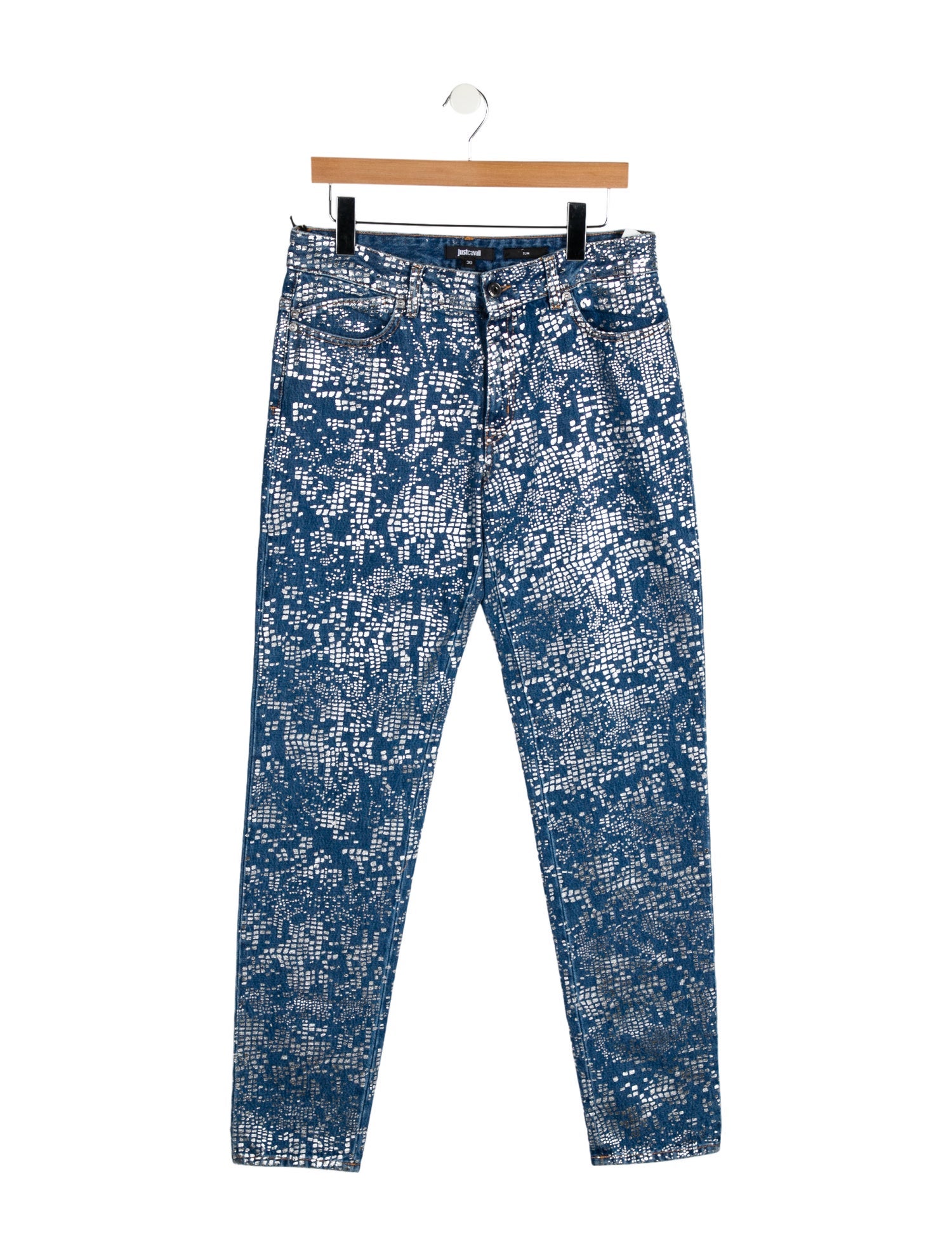 Just Cavalli High-Rise Straight Leg Jeans