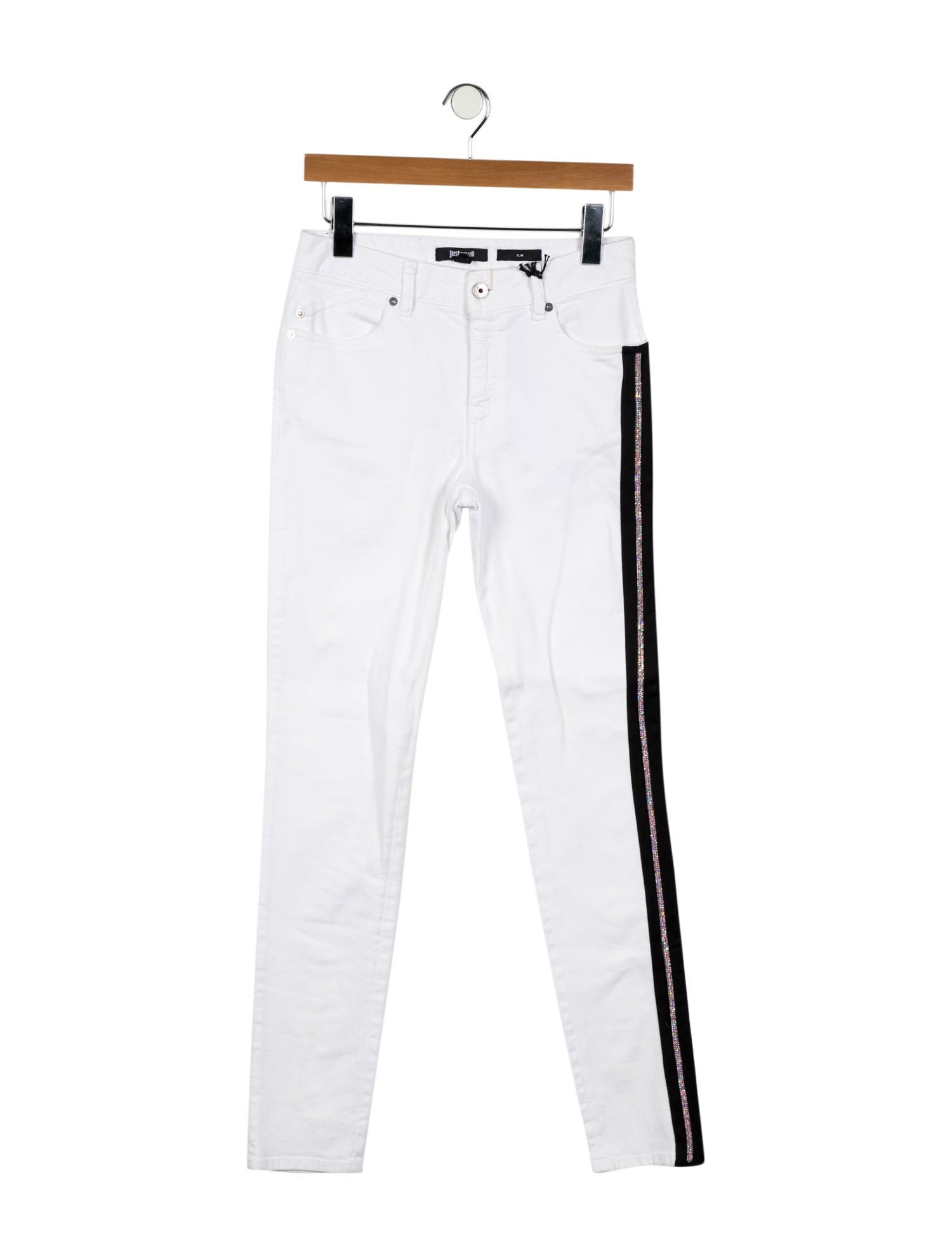 Just Cavalli Mid-Rise Straight Leg Jeans