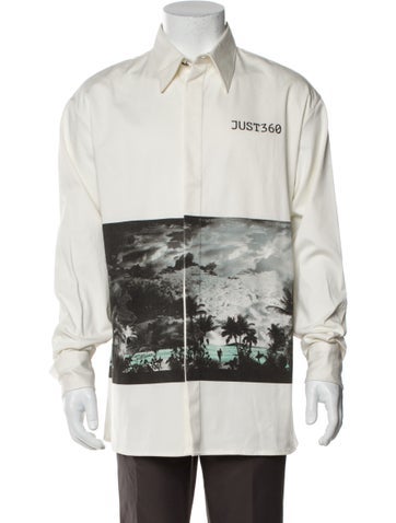 Just Cavalli Casual Shirts Graphic Print Long Sleeve Shirt Us38, It48 | M