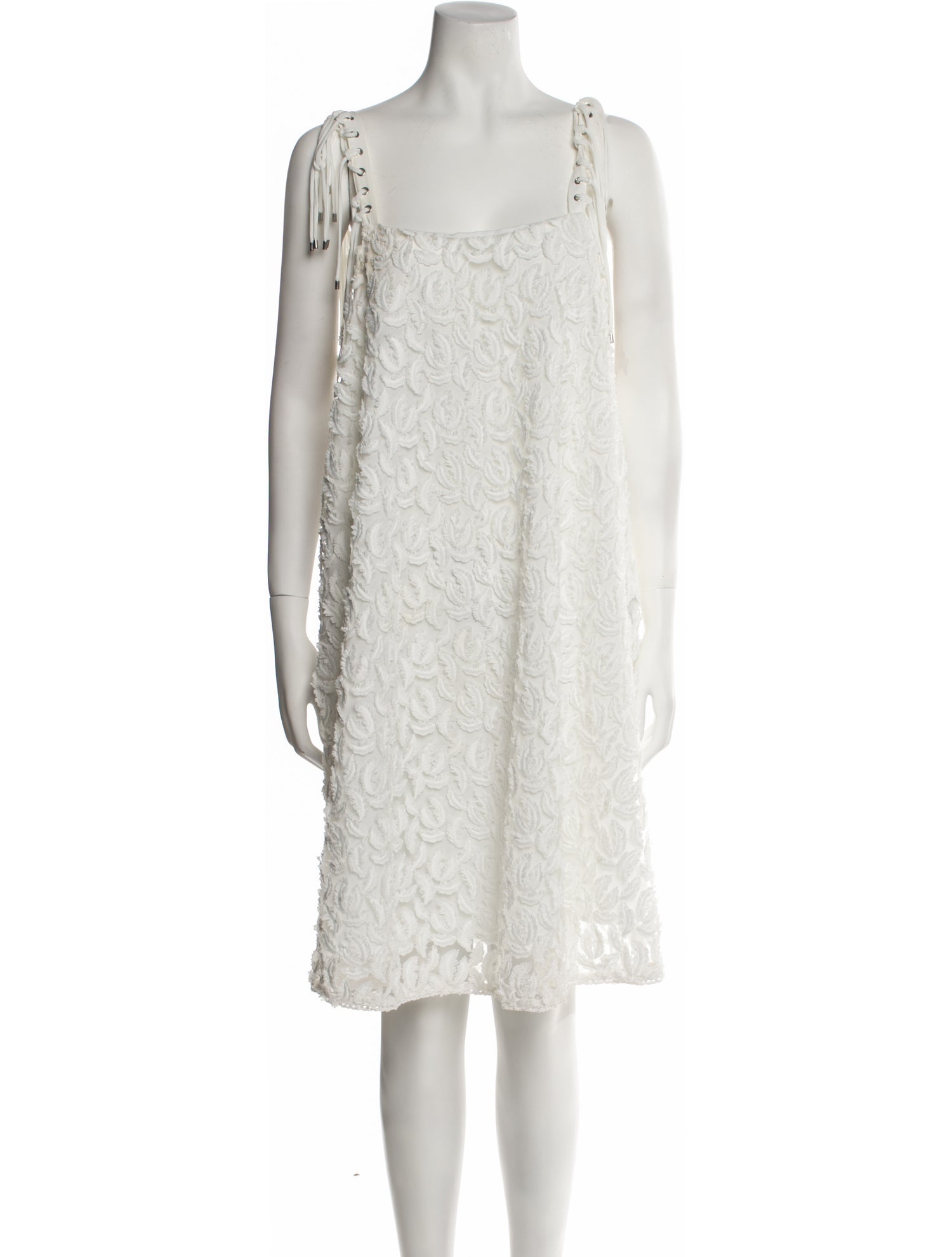 Just Cavalli Square Neckline Knee-Length Dress