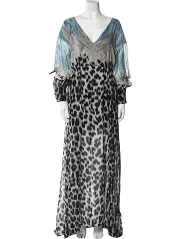 Just Cavalli Dresses Animal Print Long Dress Us12, It48 | XL