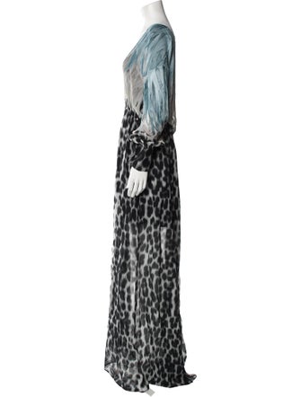 Just Cavalli Animal Print Long Dress