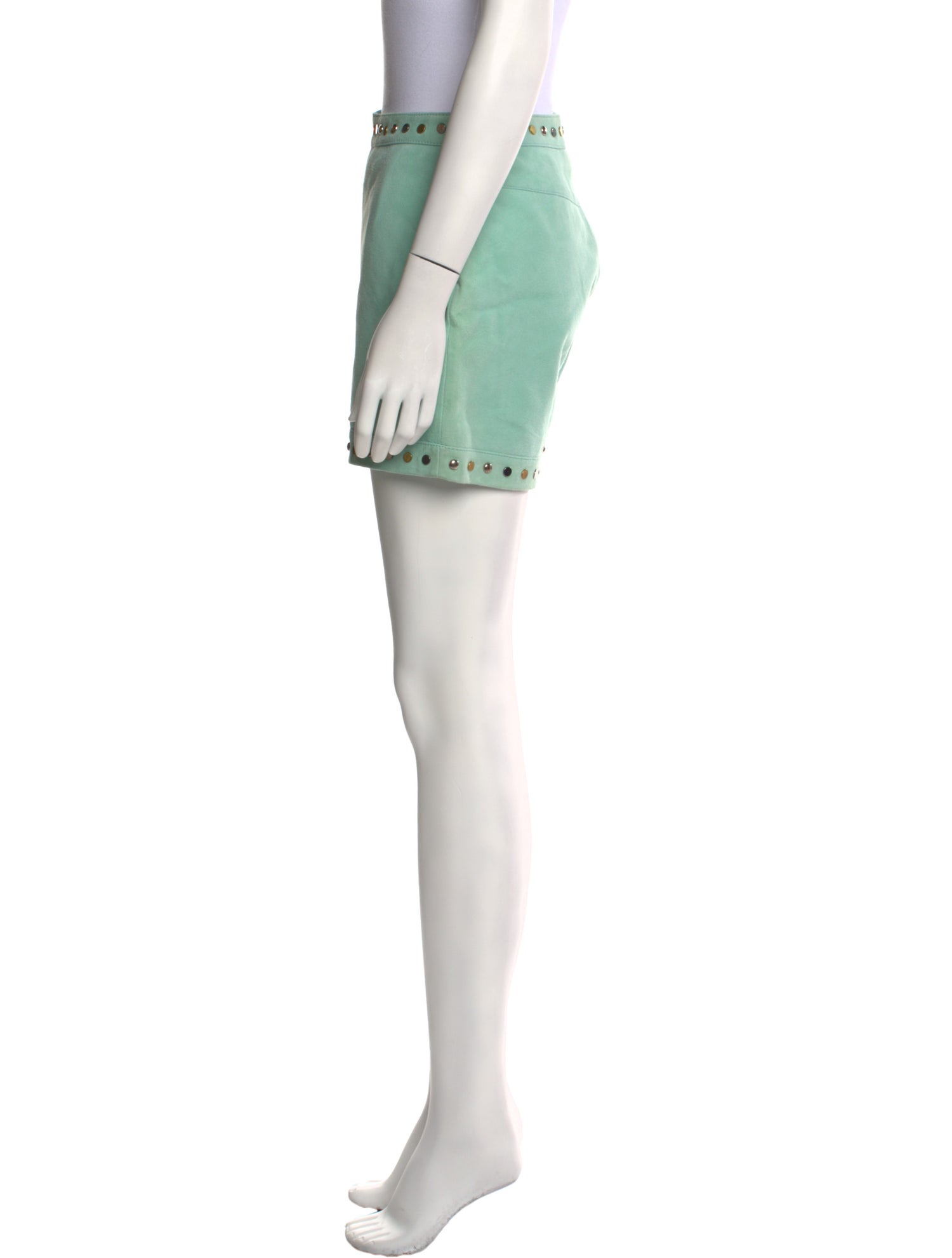 Just Cavalli Goat Leather Mini Shorts