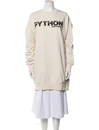 Just Cavalli Graphic Print Crew Neck Sweatshirt