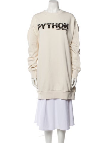 Just Cavalli Tops Graphic Print Crew Neck Sweatshirt L