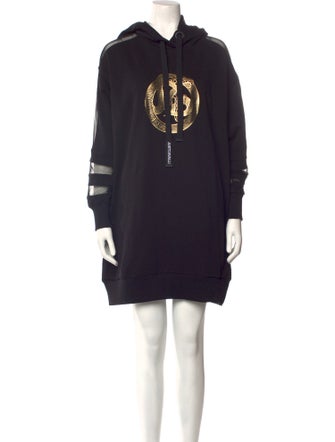 Just Cavalli Mock Neck Mini Dress