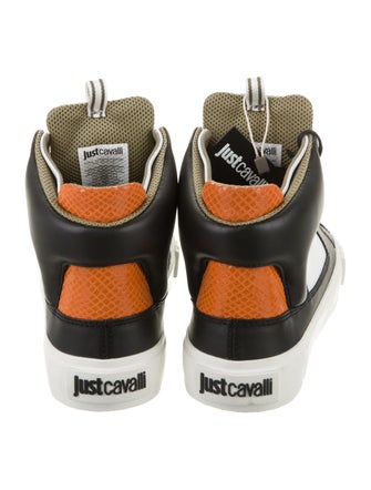 Just Cavalli Leather Colorblock Pattern Sneakers