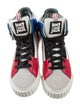 Just Cavalli Leather Colorblock Pattern Sneakers