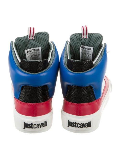 Just Cavalli Leather Colorblock Pattern Sneakers