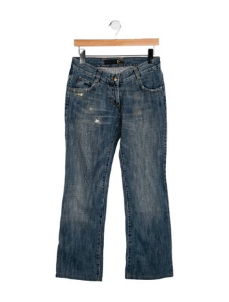 Just Cavalli Mid-Rise Wide Leg Jeans