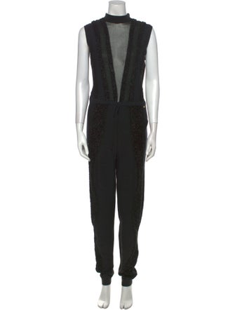 Just Cavalli Wool Mock Neck Jumpsuit