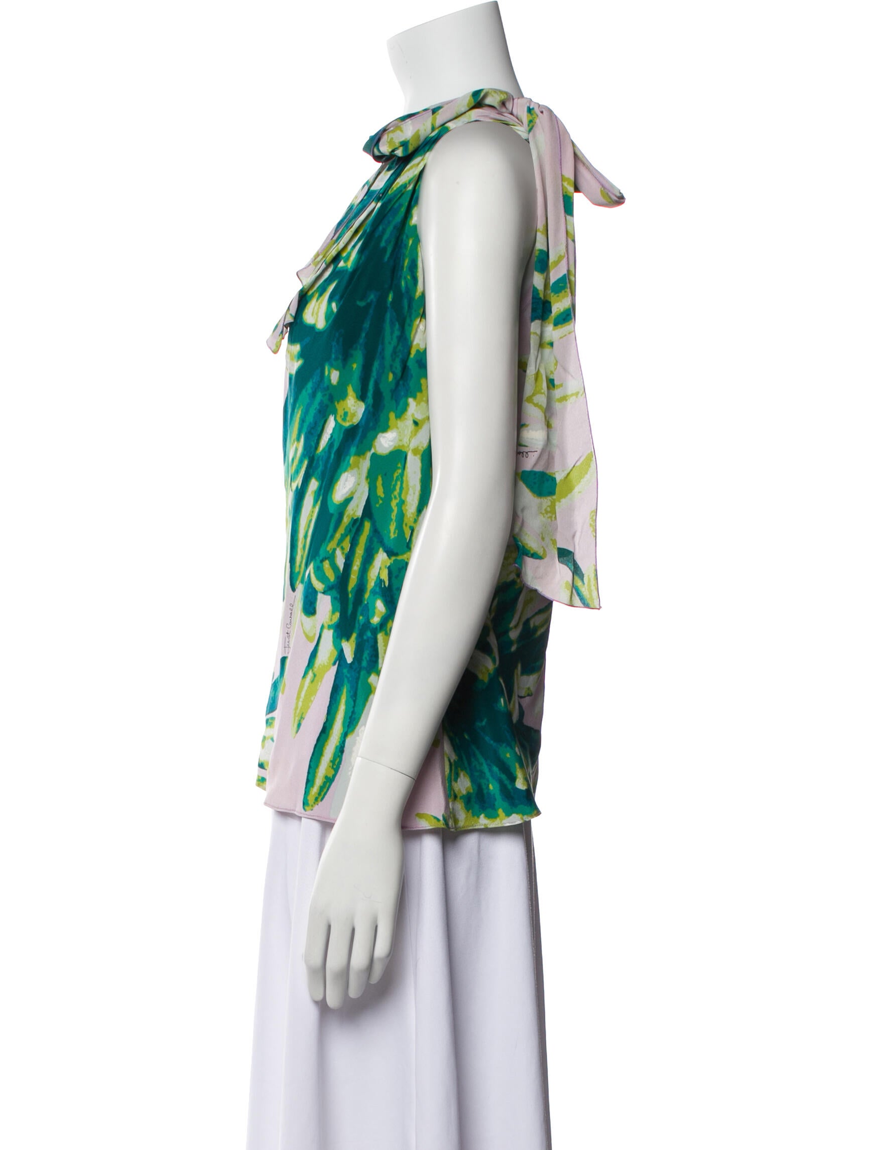 Just Cavalli Printed One-Shoulder Top