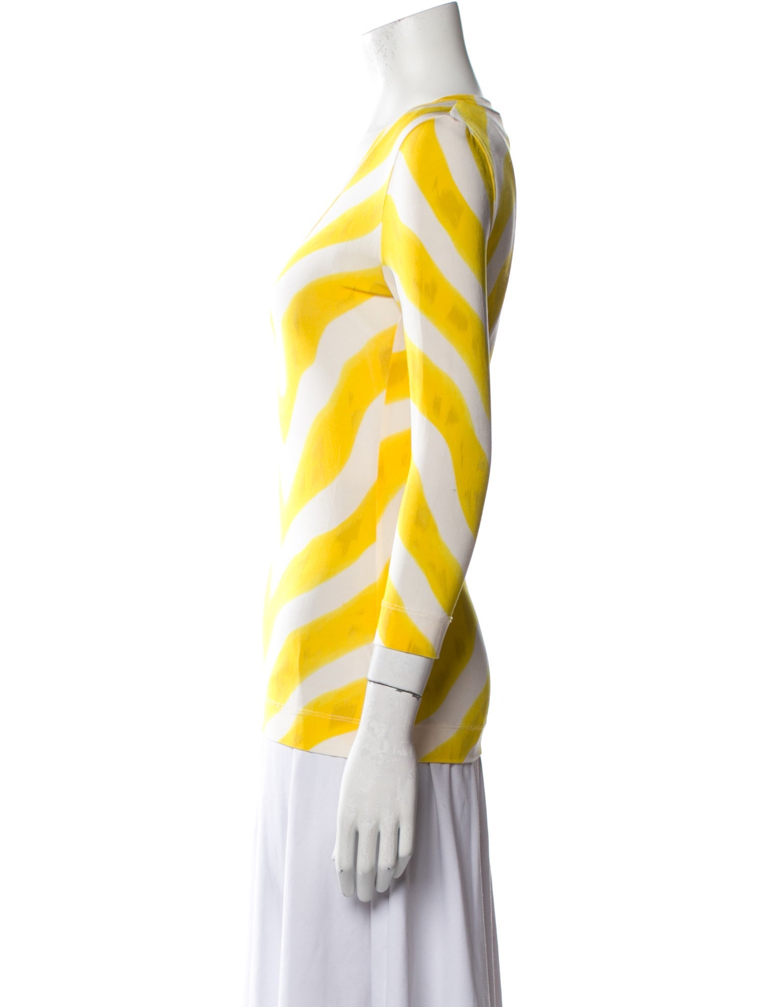 Just Cavalli Striped V-Neck Top