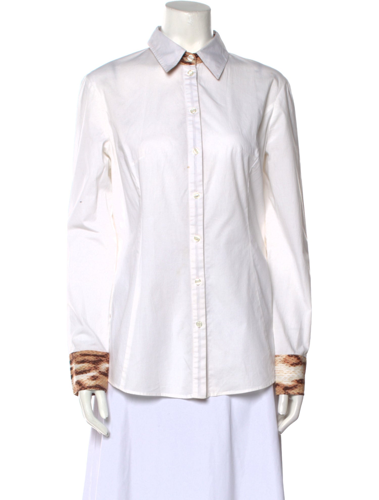 Just Cavalli Long Sleeve Button-Up Top