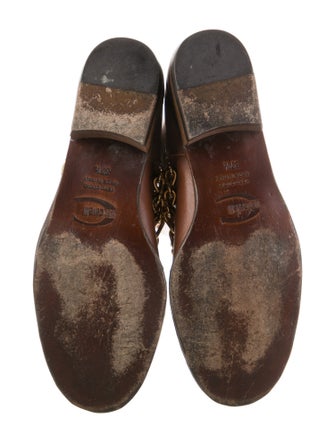 Just Cavalli Leather Chain-Link Accents Riding Boots