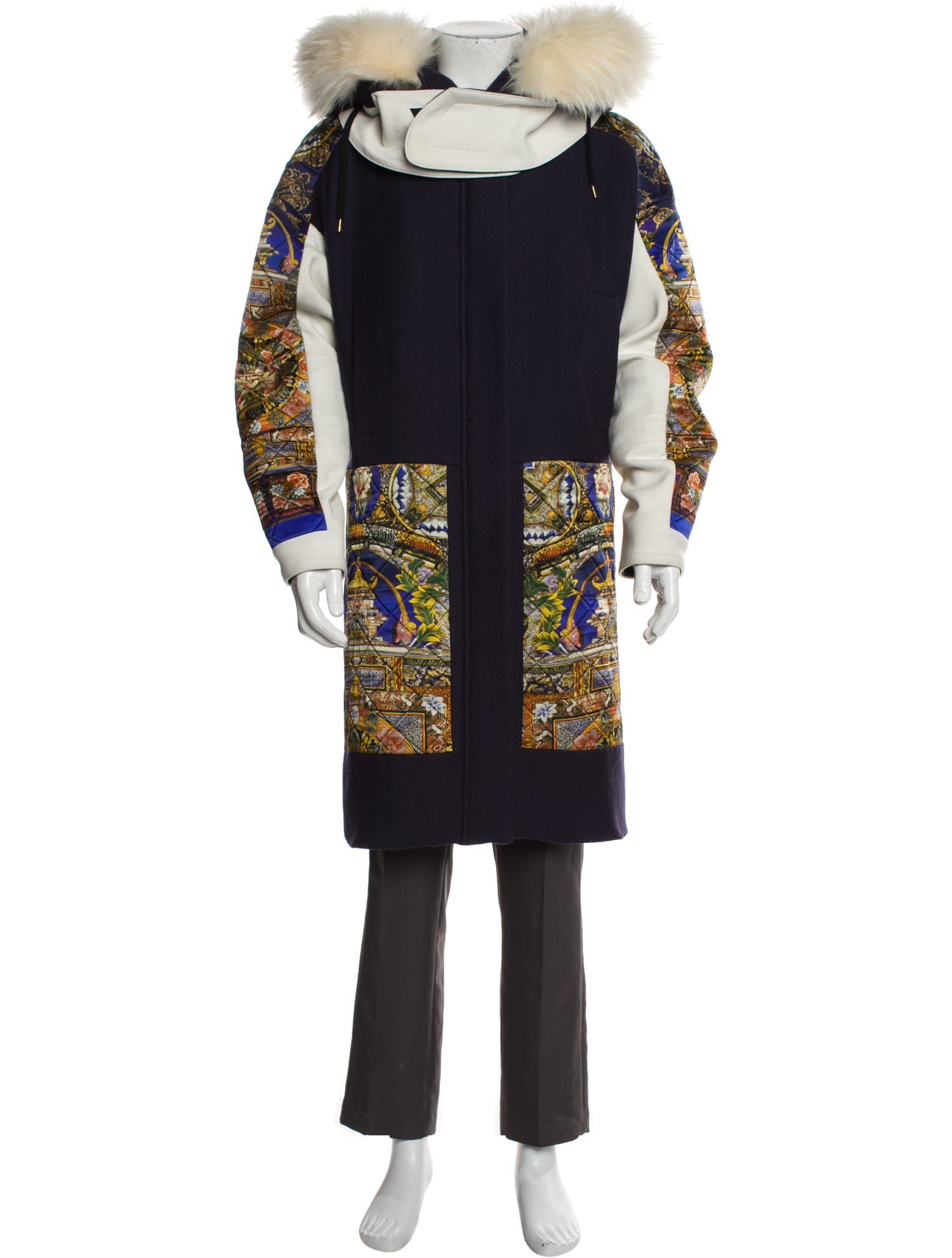 Just Cavalli Virgin Wool Printed Parka