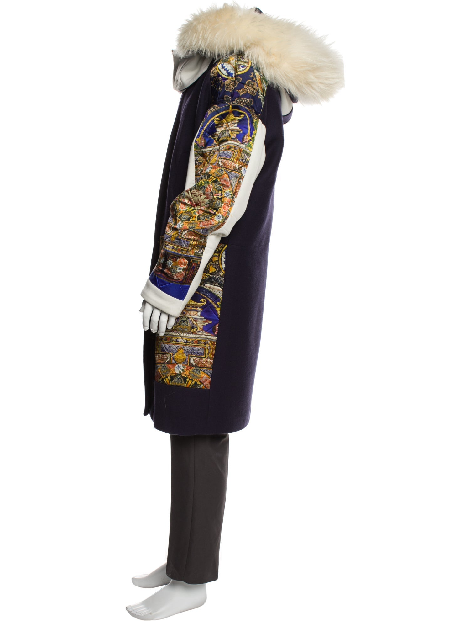 Just Cavalli Virgin Wool Printed Parka