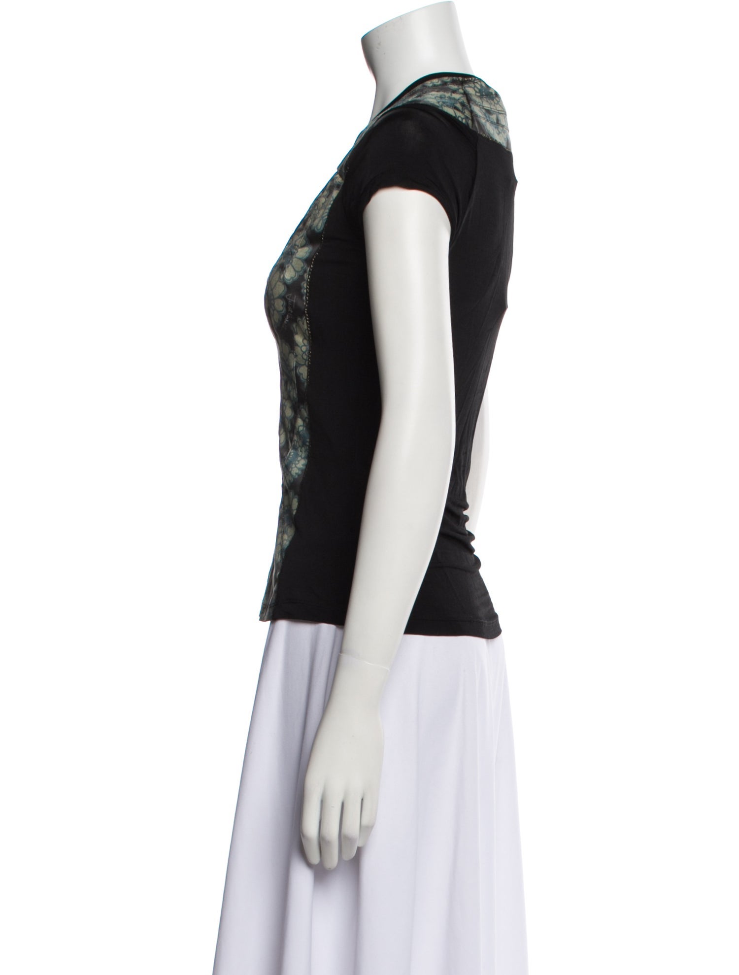 Just Cavalli Printed V-Neck T-Shirt