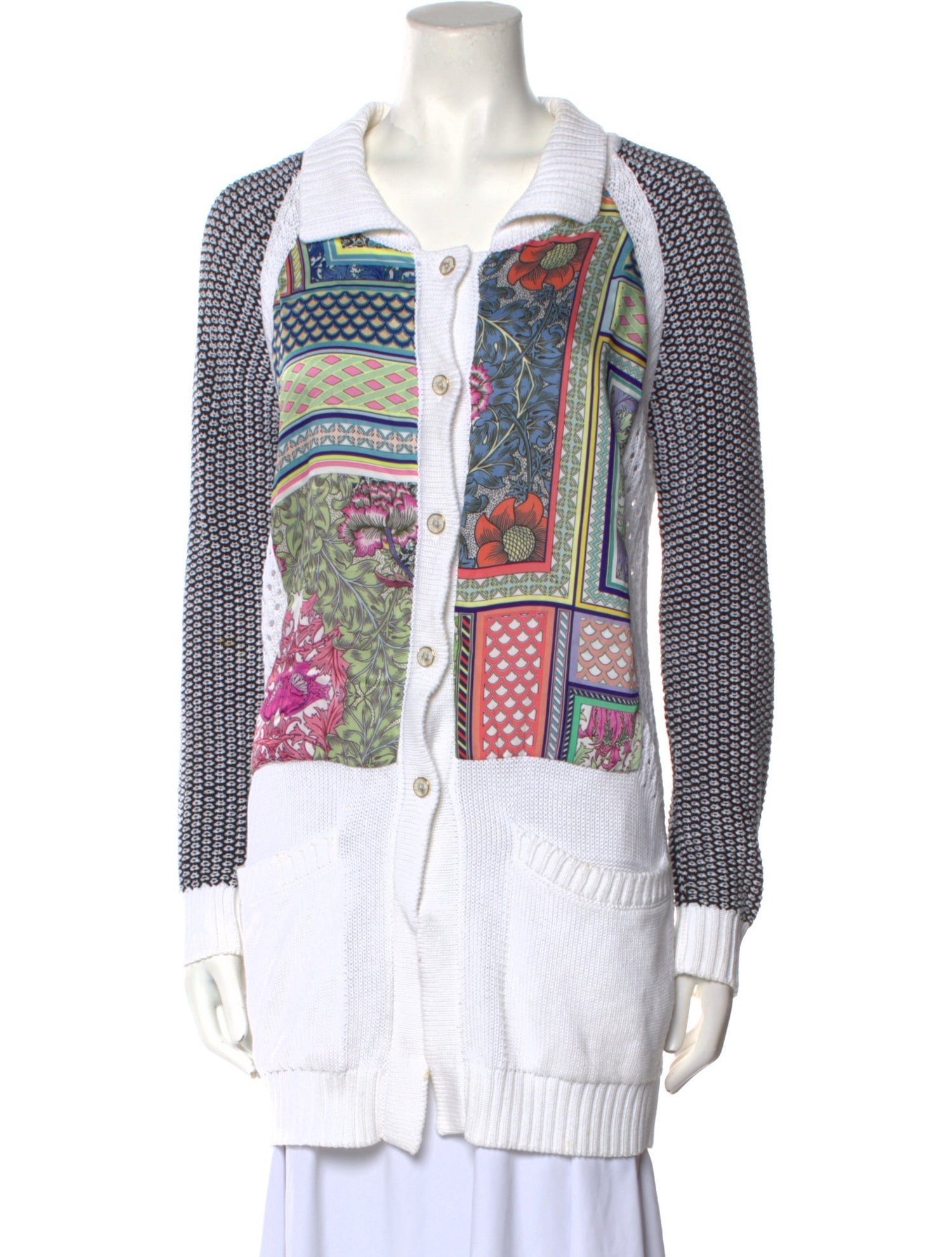 Just Cavalli Printed V-Neck Sweater