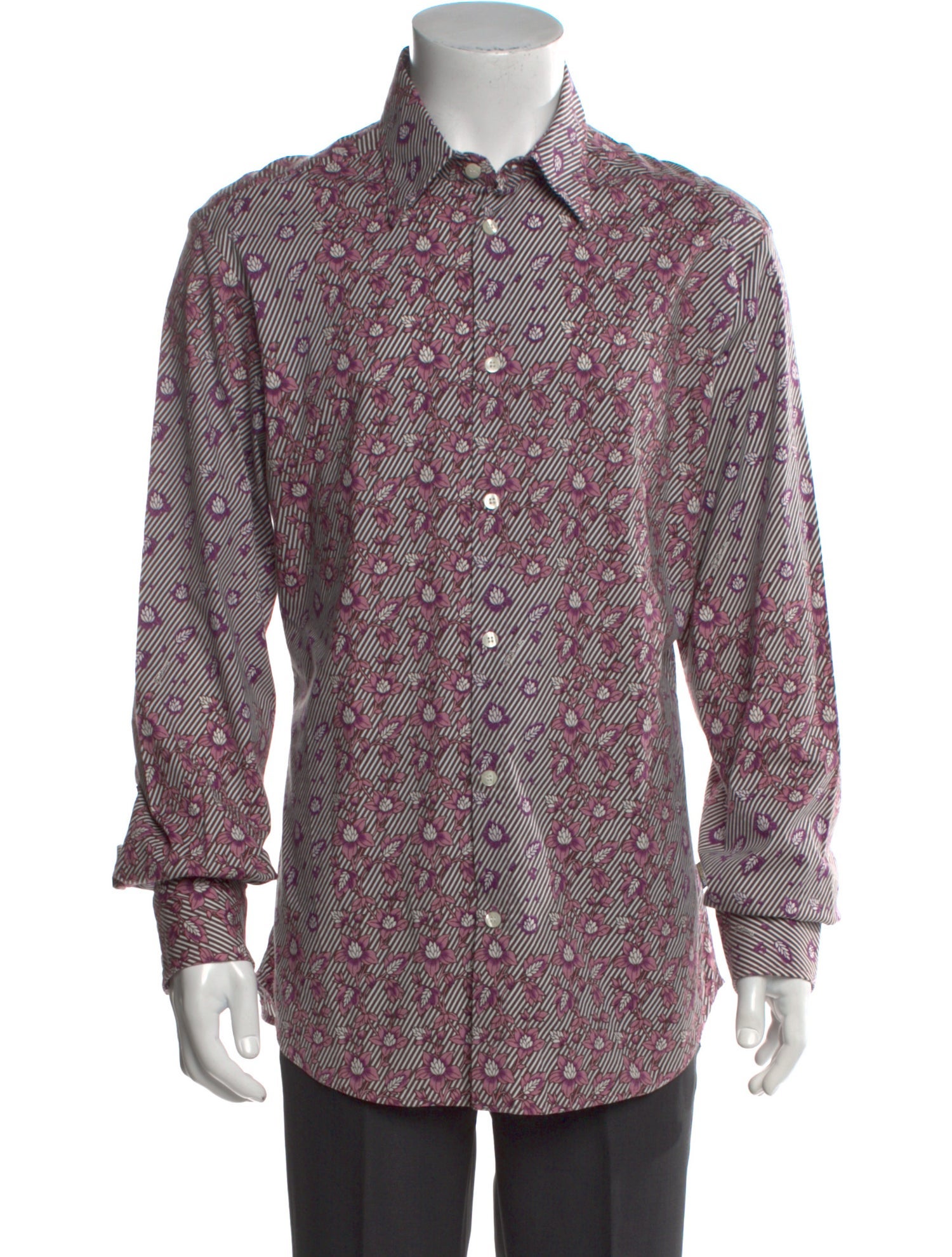 Just Cavalli Floral Print Long Sleeve Shirt