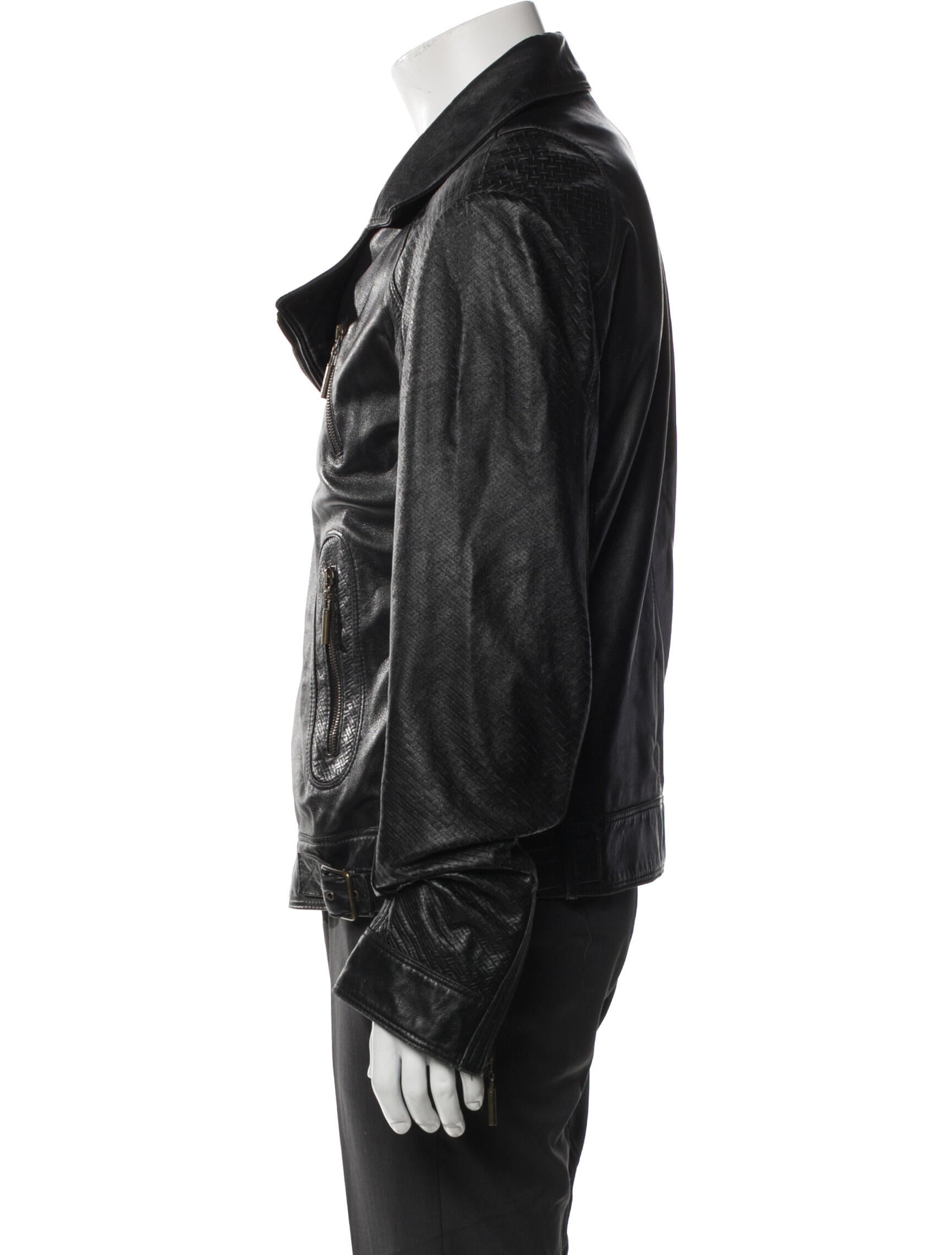 Just Cavalli Leather Moto Jacket
