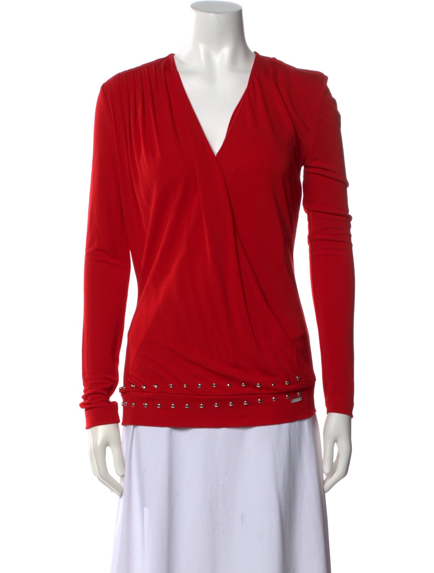 Just Cavalli V-Neck Long Sleeve Blouse